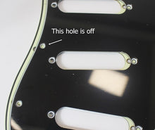 Load image into Gallery viewer, B Stock 64 65 66 67 Pickguard For Strat Black 3 Ply
