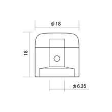Load image into Gallery viewer, Hosco Gotoh Cosmo Black Dome Knobs For Fender Ibanez 18mm Dia (2) Inch
