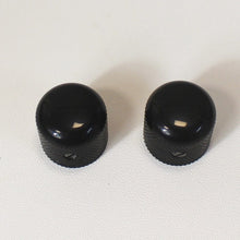 Load image into Gallery viewer, Hosco Gotoh Black Dome Knobs For Fender Ibanez 18mm Dia (2)
