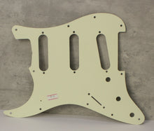 Load image into Gallery viewer, Aged 64 65 Pickguard For Fender Strat Wide Bevel Mint Ivory - #313
