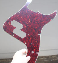 Load image into Gallery viewer, Pickguard For Fender Japan P Bass Dark Tortoise Shell Celluloid Top 4 Ply
