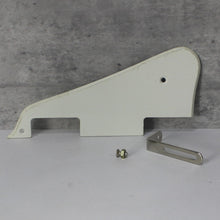 Load image into Gallery viewer, Parchment White Pickguard For Gibson Les Paul w/ Nickel Bracket #004B
