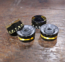 Load image into Gallery viewer, Aged Speed Knobs For Les Paul Guitars (4) - Black
