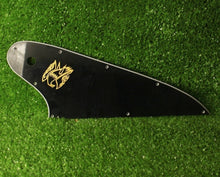 Load image into Gallery viewer, Pickguard For Gibson Reverse Firebird Gold Logo Black #0259 - Used
