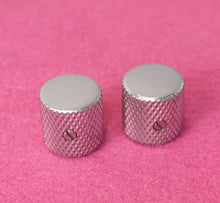 Load image into Gallery viewer, Aged Flat Knobs (2) For Telecaster Guitar/Bass - Chrome Relic
