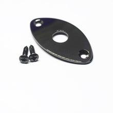 Load image into Gallery viewer, Gotoh JCB-2 Oval Curved Football Jack Plate for Guitar - Cosmo Black
