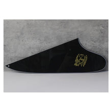Load image into Gallery viewer, Pickguard For Gibson Reverse Firebird w Gold Screen Logo No Holes - 3 Ply Black
