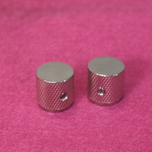 Load image into Gallery viewer, Brass Flat Barrel Knobs w/ Set Screws For Telecaster (2) - Nickel
