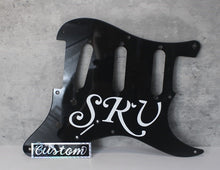 Load image into Gallery viewer, SRV #1 Pickguard with Script Sticker + Custom Sticker 1 Ply 8 Hole 1 Ply Version

