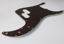 Load image into Gallery viewer, Pickguard For Fender Japan P Bass Dark Tortoise Shell Celluloid Top 4 Ply
