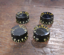 Load image into Gallery viewer, Aged Speed Knobs For Les Paul Guitars (4) - Black
