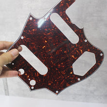 Load image into Gallery viewer, Pickguard For 62 Fender Jaguar Brown Tortoise Shell Celluloid Top White Back
