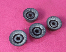 Load image into Gallery viewer, Aged Reflector Top Hat Knobs For Les Paul Guitars (4) - Black Gold Inserts
