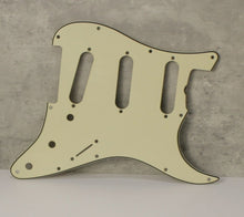 Load image into Gallery viewer, Aged  59 - 62 Pickguard For Fender Strat Wide Bevel Light Relic - Vintage Cream
