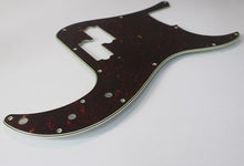 Load image into Gallery viewer, Pickguard For Fender Japan P Bass Dark Tortoise Shell Celluloid Top 4 Ply
