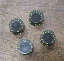 Load image into Gallery viewer, Aged Black CAB Speed Knobs Set (4) For Gibson Guitar
