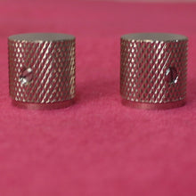 Load image into Gallery viewer, Brass Flat Barrel Knobs w/ Set Screws For Telecaster (2) - Nickel
