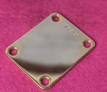 Load image into Gallery viewer, Aged Gold Serial Number Stamped Neck Plate For Strat Tele 1958 - #25XXX
