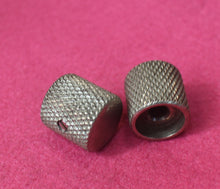 Load image into Gallery viewer, Aged Flat Knobs (2) For Telecaster Guitar/Bass - Nickel Relic
