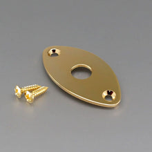 Load image into Gallery viewer, Gotoh JCB-2 Oval Curved Football Jack Plate for Guitar - Gold
