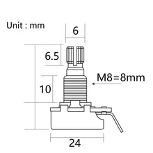 Load image into Gallery viewer, Alpha Pots Split Shaft Imperial Inch Size 3 x B250K Linear
