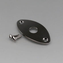 Load image into Gallery viewer, Gotoh JCB-2 Oval Curved Football Jack Plate for Guitar - Cosmo Black

