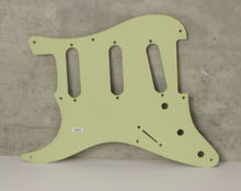 Load image into Gallery viewer, Aged  59 8 Hole Pickguard For Fender Strat Wide Bevel Light Relic - Mint Green
