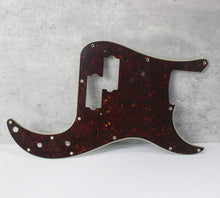 Load image into Gallery viewer, Pickguard For Fender Japan P Bass Dark Tortoise Shell Celluloid Top 4 Ply
