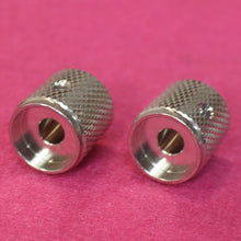 Load image into Gallery viewer, Brass Flat Barrel Knobs w/ Set Screws For Telecaster (2) - Nickel
