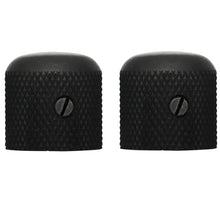Load image into Gallery viewer, Hosco Gotoh Black Dome Knobs For Fender Ibanez 18mm Dia (2)
