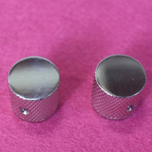 Load image into Gallery viewer, Brass Flat Barrel Knobs w/ Set Screws For Telecaster (2) - Nickel
