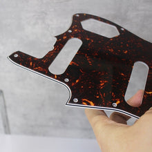 Load image into Gallery viewer, Pickguard For 62 Fender Jaguar Brown Tortoise Shell Celluloid Top White Back

