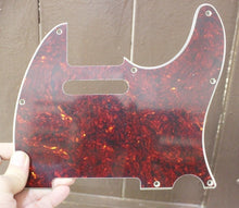 Load image into Gallery viewer, Pickguard For Tele Dark Tortoise Shell Celluloid Top 4 Ply MIJ

