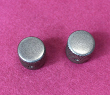 Load image into Gallery viewer, Aged Flat Knobs (2) For Telecaster Guitar/Bass - Nickel Relic
