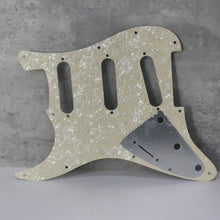 Load image into Gallery viewer, 68, 69 Pickguard For Fender Strat Pearl Back - Parchment White
