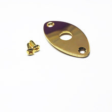 Load image into Gallery viewer, Gotoh JCB-2 Oval Curved Football Jack Plate for Guitar - Gold
