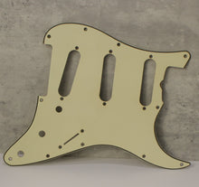 Load image into Gallery viewer, Aged 64 65 Pickguard For Fender Strat Wide Bevel - Vintage Cream
