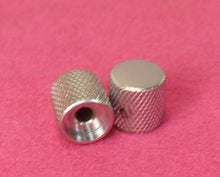Load image into Gallery viewer, Aged Flat Knobs (2) For Telecaster Guitar/Bass - Chrome Relic
