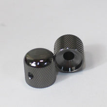 Load image into Gallery viewer, Hosco Gotoh Cosmo Black Dome Knobs For Fender Ibanez 18mm Dia (2) Inch
