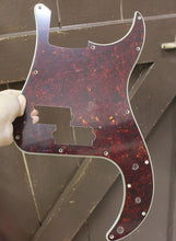 Load image into Gallery viewer, Pickguard For Fender Japan P Bass Dark Tortoise Shell Celluloid Top 4 Ply
