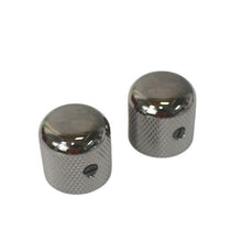 Load image into Gallery viewer, Hosco Gotoh Cosmo Black Dome Knobs For Fender Ibanez 18mm Dia (2) Inch

