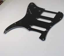 Load image into Gallery viewer, Pickguard For 62 RI HSS Strat Humbucker Cover Version  - Black 3 Ply

