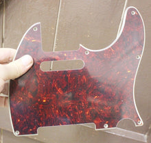 Load image into Gallery viewer, Pickguard For Tele Dark Tortoise Shell Celluloid Top 4 Ply MIJ
