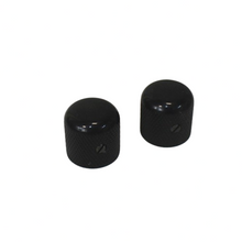 Load image into Gallery viewer, Hosco Gotoh Black Dome Knobs For Fender Ibanez 18mm Dia (2)
