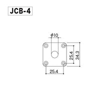 Load image into Gallery viewer, Gotoh JCB-4 Square Curved  Jack Plate for Guitar - Cosmo Black
