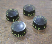 Load image into Gallery viewer, Aged Black CAB Speed Knobs Set (4) For Gibson Guitar
