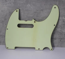 Load image into Gallery viewer, Aged 3 Ply 8 Hole 62 Pickguard For Telecaster Mint Green
