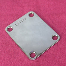 Load image into Gallery viewer, Aged Chrome L Serial Number Stamped Neck Plate For Strat Tele 1963 - #L13XXX
