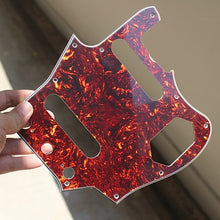 Load image into Gallery viewer, Pickguard For 62 Fender Jaguar Brown Tortoise Shell Celluloid Top White Back
