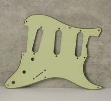 Load image into Gallery viewer, Aged  59 8 Hole Pickguard For Fender Strat Wide Bevel Light Relic - Mint Green
